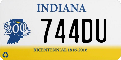 IN license plate 744DU