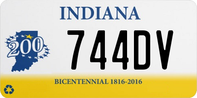 IN license plate 744DV