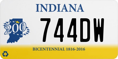 IN license plate 744DW