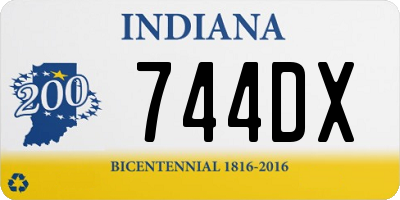 IN license plate 744DX