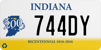IN license plate 744DY