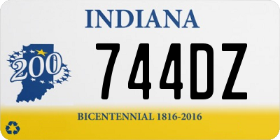 IN license plate 744DZ