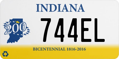 IN license plate 744EL