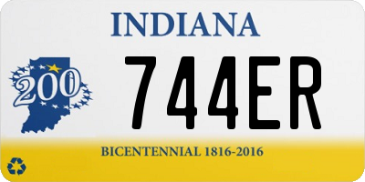 IN license plate 744ER