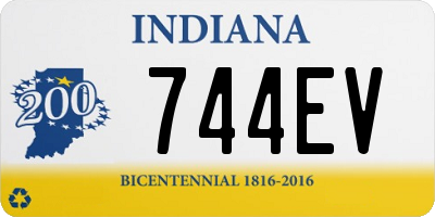 IN license plate 744EV