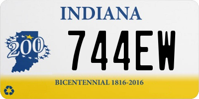 IN license plate 744EW