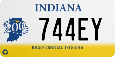 IN license plate 744EY