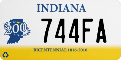 IN license plate 744FA