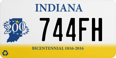 IN license plate 744FH