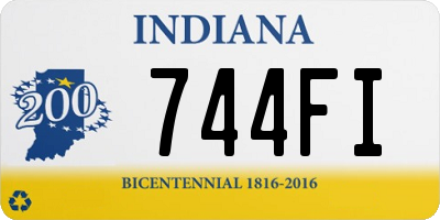 IN license plate 744FI