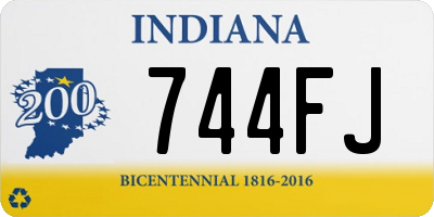 IN license plate 744FJ