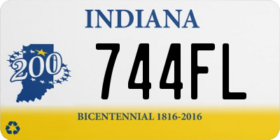 IN license plate 744FL