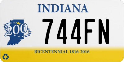 IN license plate 744FN