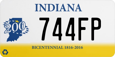 IN license plate 744FP