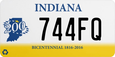 IN license plate 744FQ