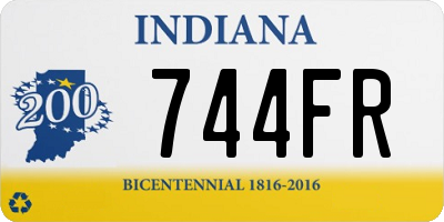 IN license plate 744FR