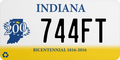 IN license plate 744FT