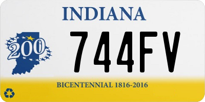 IN license plate 744FV