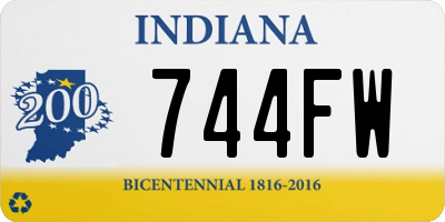 IN license plate 744FW