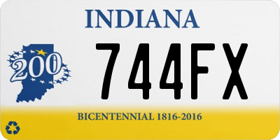 IN license plate 744FX