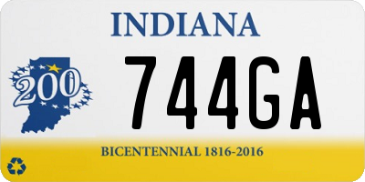IN license plate 744GA