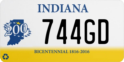 IN license plate 744GD