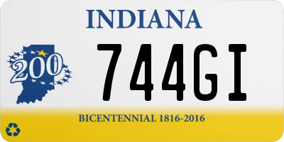 IN license plate 744GI