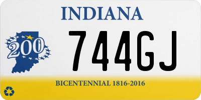 IN license plate 744GJ