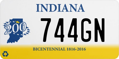 IN license plate 744GN