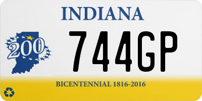 IN license plate 744GP