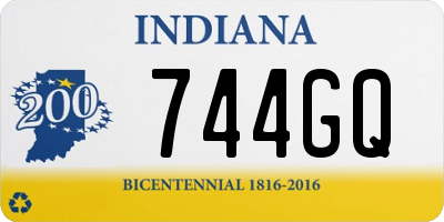 IN license plate 744GQ