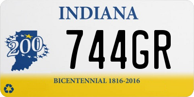 IN license plate 744GR