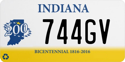 IN license plate 744GV