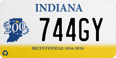 IN license plate 744GY