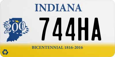 IN license plate 744HA