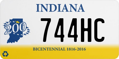 IN license plate 744HC