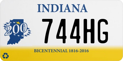 IN license plate 744HG