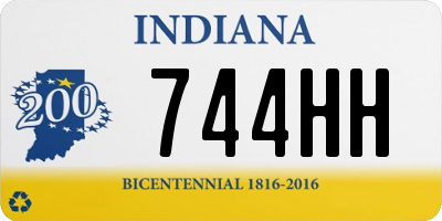 IN license plate 744HH