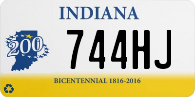 IN license plate 744HJ