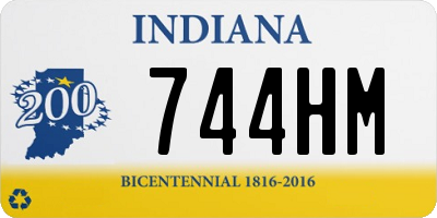 IN license plate 744HM