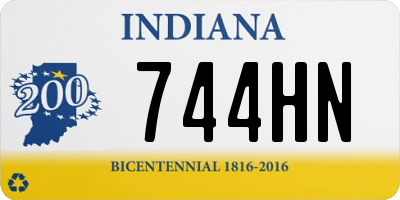 IN license plate 744HN