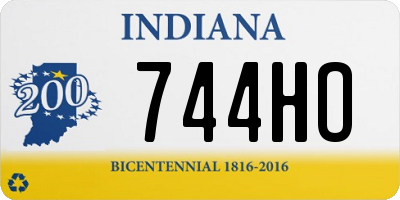IN license plate 744HO