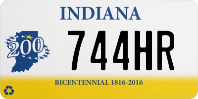 IN license plate 744HR