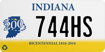 IN license plate 744HS
