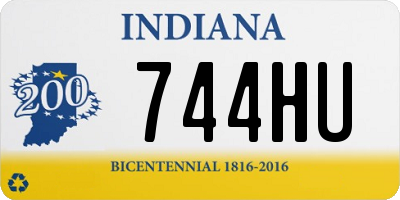 IN license plate 744HU