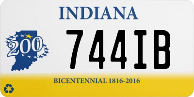 IN license plate 744IB