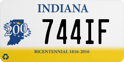 IN license plate 744IF