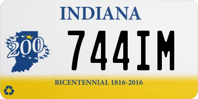 IN license plate 744IM