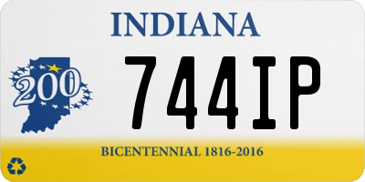 IN license plate 744IP