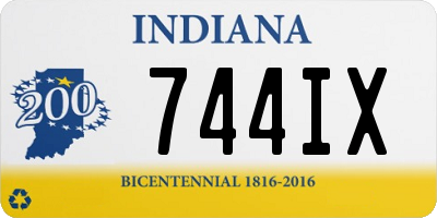 IN license plate 744IX
